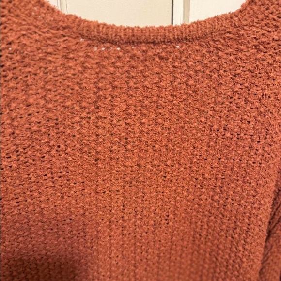 Free People Coco V-Neck Sweater - Warm Rust- XS - Picture 5 of 8